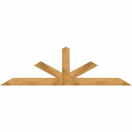 Ekena Millwork Saratoga Timber Gable Bracket, Western Red Cedar, 108"W x 31 1/2"H x 6"D x 6"F, 7/12 Pitch GBW108X31X0606SAR00RWR
